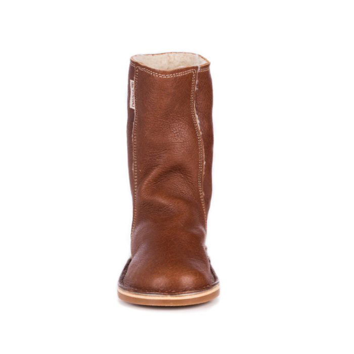 Gurmuki Handmade KUDU Leather Boots in Mid Calf Length, is made of 100 % Leather Faux Fur with a 100% TR Rubber Sole. This new design is Stylish and Functional. It is Unique, Stylish and Durable, not to mention Comfortable like wearing your slippers outside ! All Gurmuki Products are Handmade with Love, Proudly South African !