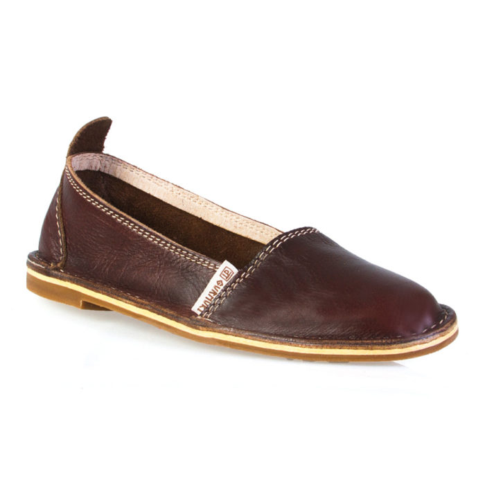 Genuine leather Yogi pumps chocolate colour