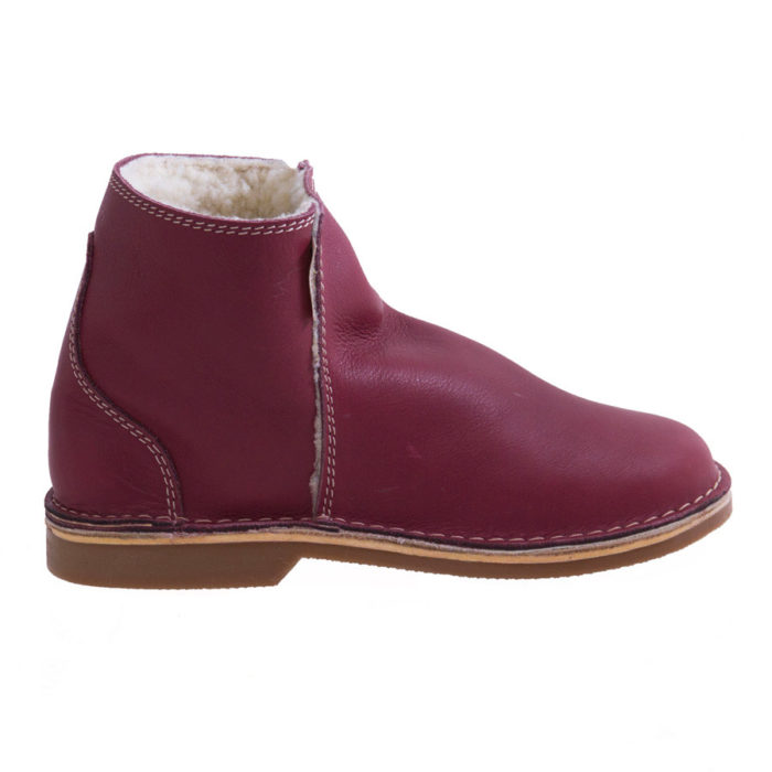 Gurmuki Hand Made Genuine Leather Unisex KUDU Ankle Boot – Plum