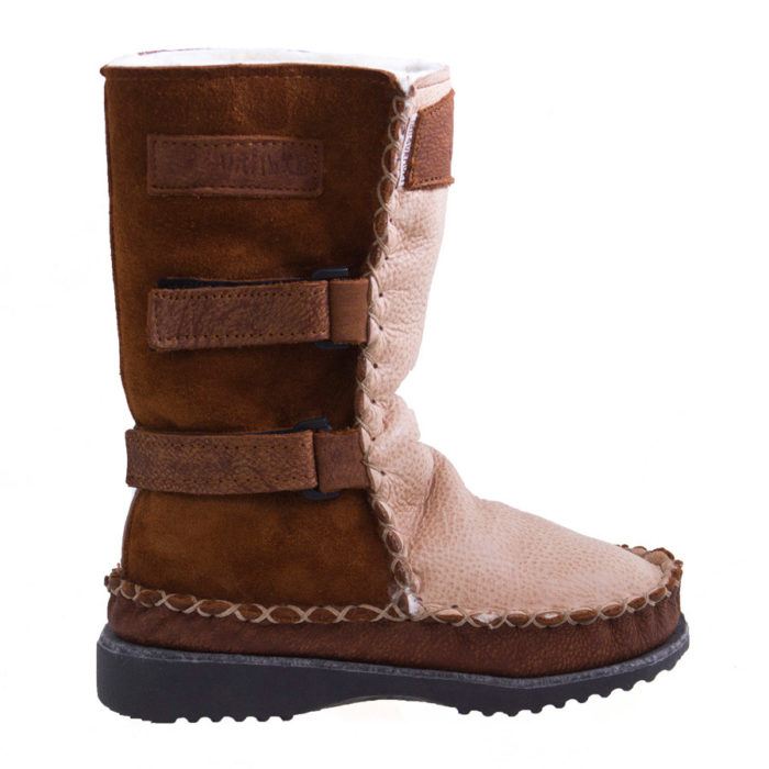 Gurmuki Sheep's Wool Unisex TRIBAL Tall Boots – 2Tone Rust