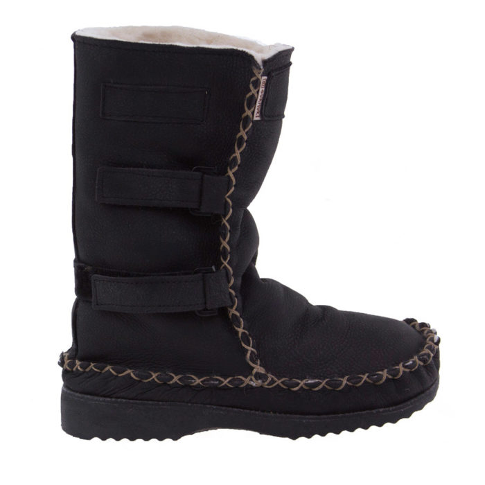 Gurmuki Sheep's Wool Unisex TRIBAL Tall Boots – Black