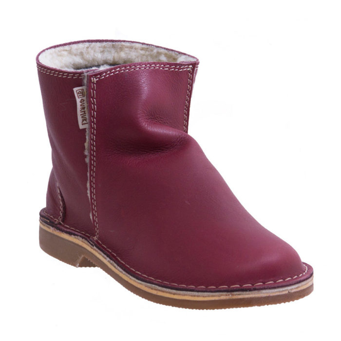 Gurmuki Genuine Leather KUDU Ankle Boots - Plum