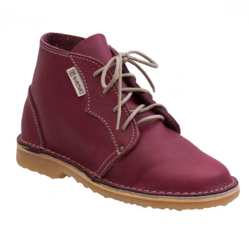 Gurmuki Hand Made Genuine Leather Unisex Ankle Boot Vellies Veldskoen - Plum